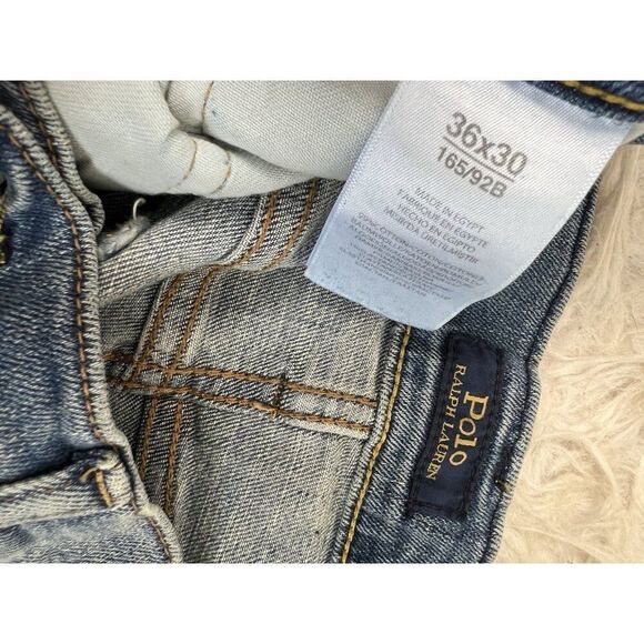 Polo Ralph Lauren Jeans Mens 36x30 Straight Leg Medium Wash Denim Pants - Picture 4 of 8